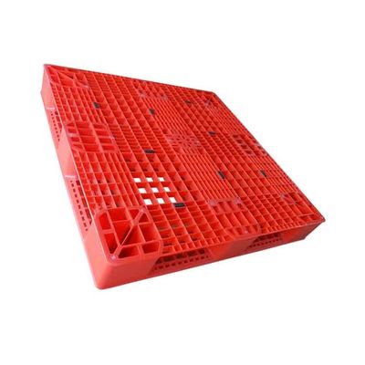 13.5 کیلوگرم پالت های پلاستیکی قرمز HDPE 1100 X 1100 تک چهره