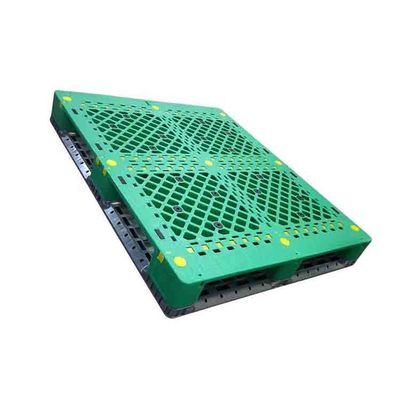 پالت پلاستیکی صنعتی تک چهره سبز 48X40 بار پویا 1500 کیلوگرم