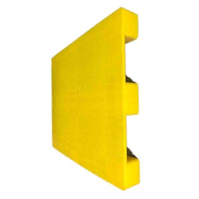 بازیافت SGS پلی اتیلن پلاستیک Skids پالت 1200x1000 زرد یورو نوع