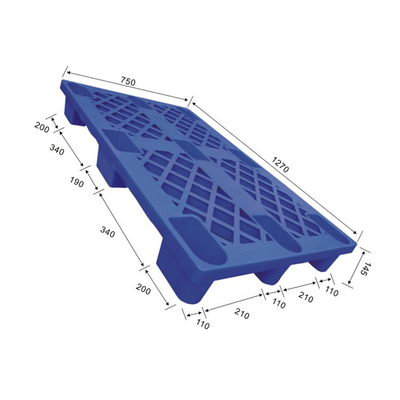 پالت پلاستیکی قابل انباشته شدن 1270x750 HDPE بازیافتی 1500 کیلوگرم استاتیک