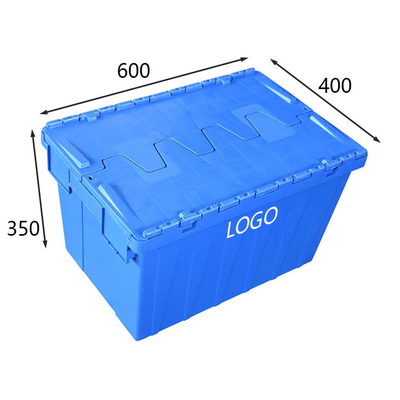 جعبه لجستیک پلاستیکی وزن 3000 گرم HDPE آبی بار 50 کیلوگرمی جعبه های متحرک قابل انباشته شدن
