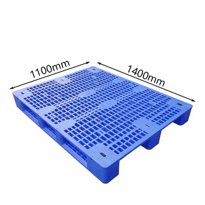 پالت های پلاستیکی تودرتو 1400 X 1100 X 150 سبک وزن برای حمل و نقل روی هم