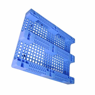 پالت پلاستیکی قفسه‌پذیر آبی HDPE قفسه‌بندی تخت جامد بادوام 1200x1000 میلی‌متر
