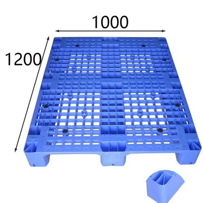 بار استاتیک 6000 کیلوگرم پالت پلاستیکی قابل قفسه بندی یورو استاندارد HDPE آبی 1200x1000