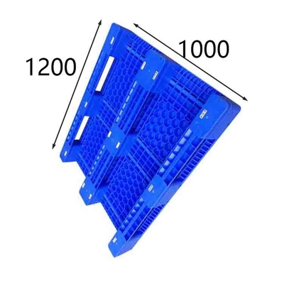 پالت پلاستیکی تودرتوی 1200x1000 ورودی 4 جهته 1200 کیلوگرمی بار قفسه غیر هالوژنی
