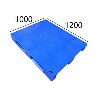 پالت دو چهره پلی پروپیلن اقتصادی PE آبی 1200 X 1000 برای لیفتراک