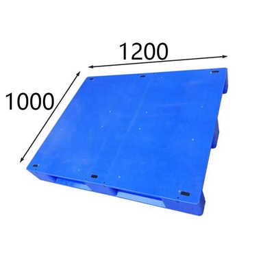 پالت های یورو پلاستیک تقویت شده 1200 x 1000 آبی HDPE / PE تخت سنگین سنگین