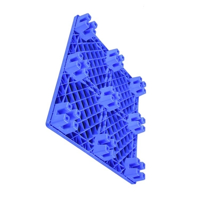 600 کیلوگرم بار دینامیکی پالت پلاستیکی 1100 X 1100 نستبل HDPE آبی برای پزشکی / غذایی