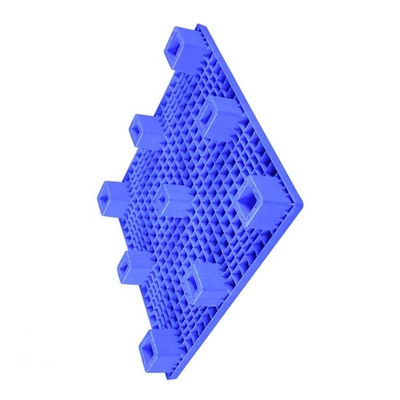پالت قالب تزریق تخت شبکه پلی اتیلن پلی اتیلن آبی HDPE 1000 x 1000 میلی متر قابل تودرتو برای کارخانه مواد غذایی