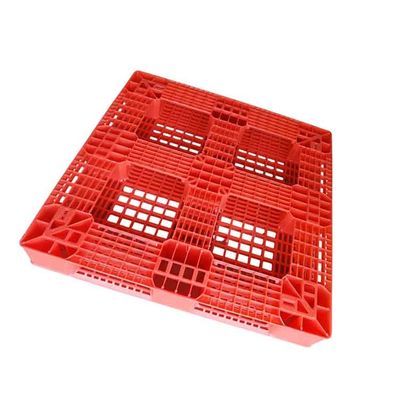 13.5 کیلوگرم پالت های پلاستیکی قرمز HDPE 1100 X 1100 تک چهره