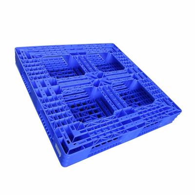پالت پلاستیکی یک طرفه آبی 1100 X 1100 برای انبار HDPE انبار