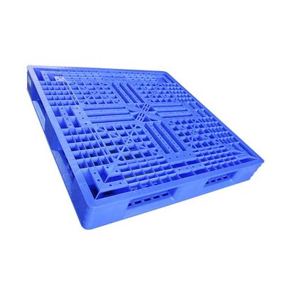 پالت پلاستیکی یک طرفه آبی 1100 X 1100 برای انبار HDPE انبار