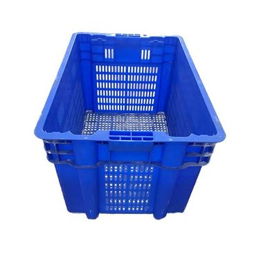 آبی 60 * 40 سانتی متر جعبه ذخیره سازی قابل انباشت میوه 510x350 اندازه داخلی