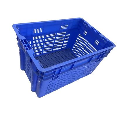 آبی 60 * 40 سانتی متر جعبه ذخیره سازی قابل انباشت میوه 510x350 اندازه داخلی