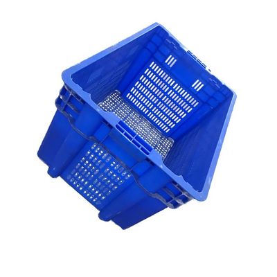 جعبه های پلاستیکی سبزیجات 600 * 400 میلیمتر قابل انباشته 2000 گرم پایه محکم