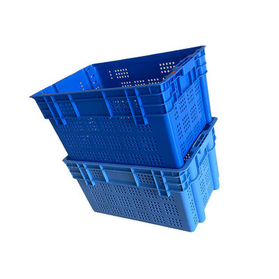 جعبه غذای دریایی 600x400 600x400 انباشته شده آبی HDPE برای بازار