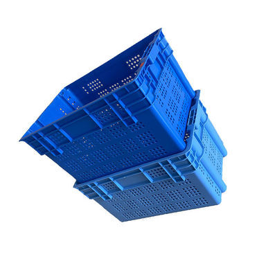 جعبه غذای دریایی 600x400 600x400 انباشته شده آبی HDPE برای بازار