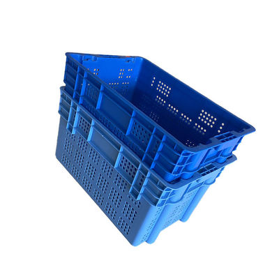 جعبه های متحرک پلی اتیلن Hygienic 60X40 HD در بازار غذاهای دریایی بار 50 کیلوگرم