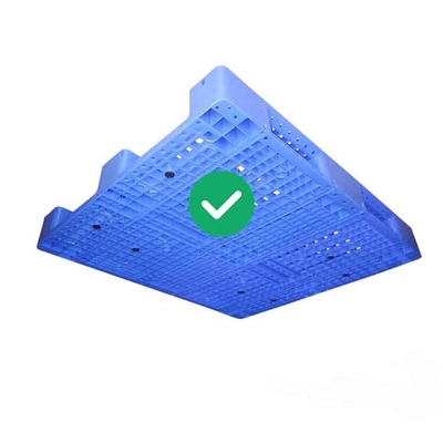 پالت پلاستیکی قابل استفاده مجدد HDPE انباشته 5T بار آبی درجه غذای تک رو