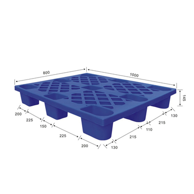 پالت های پلاستیکی صنعتی HDPE PP 1000x800 Flow Through