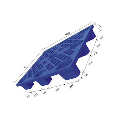 پالت پلاستیکی 1000X800 PE 500Kg هندلینگ ارگونومیک دینامیک برای انبار