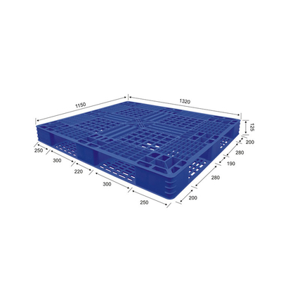 پالت پلاستیکی بهداشتی HDPE 1190x1150 آبی 4000 کیلوگرم استاتیک برای انبار