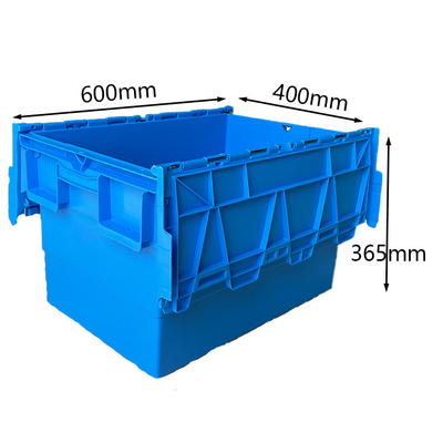 جعبه های پلاستیکی متحرک 600x400x365 میلی متری انبار جعبه های پلاستیکی HDPE 50 کیلوگرمی