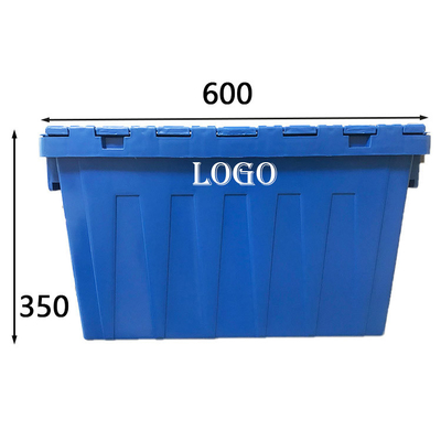 جعبه های حمل و نقل پلاستیکی بزرگ تودرتو سطل های متحرک با بار آبی HDPE 50 کیلوگرمی