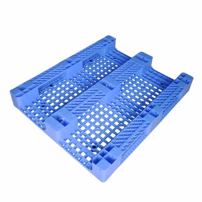 پالت تودرتوی سنگین یک طرفه Grid Blue مقاوم در برابر ضربه HDPE