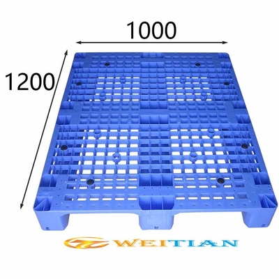 پالت های پلاستیکی قابل انباشته ارگونومی 1200 X 1000 بار استاتیک 5500 کیلوگرم برای لیفتراک ها